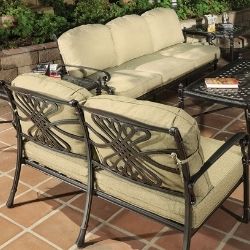 Outdoor Patio Furniture Seating-Aluminum, Mesquite, Recycled Plastics