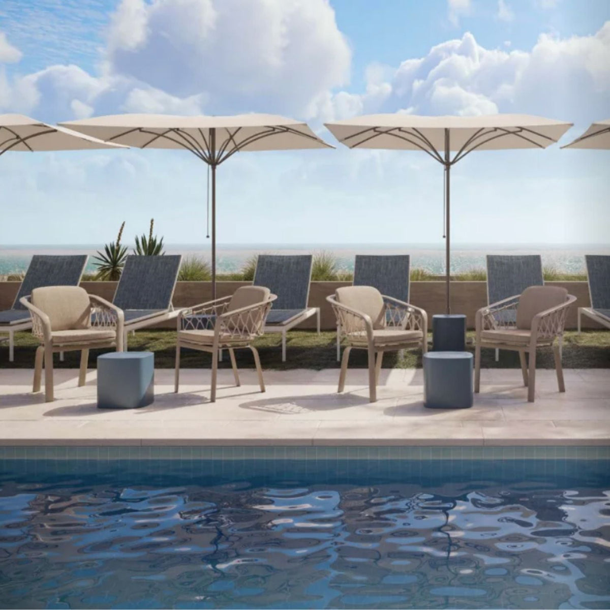 Trelon Rope Outdoor Patio Furniture Sets by Tropitone