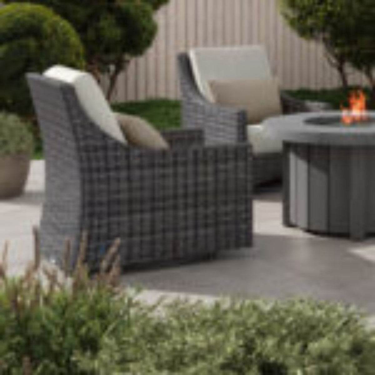 Avallon High Back Club Swivel Glider with 6" cushion