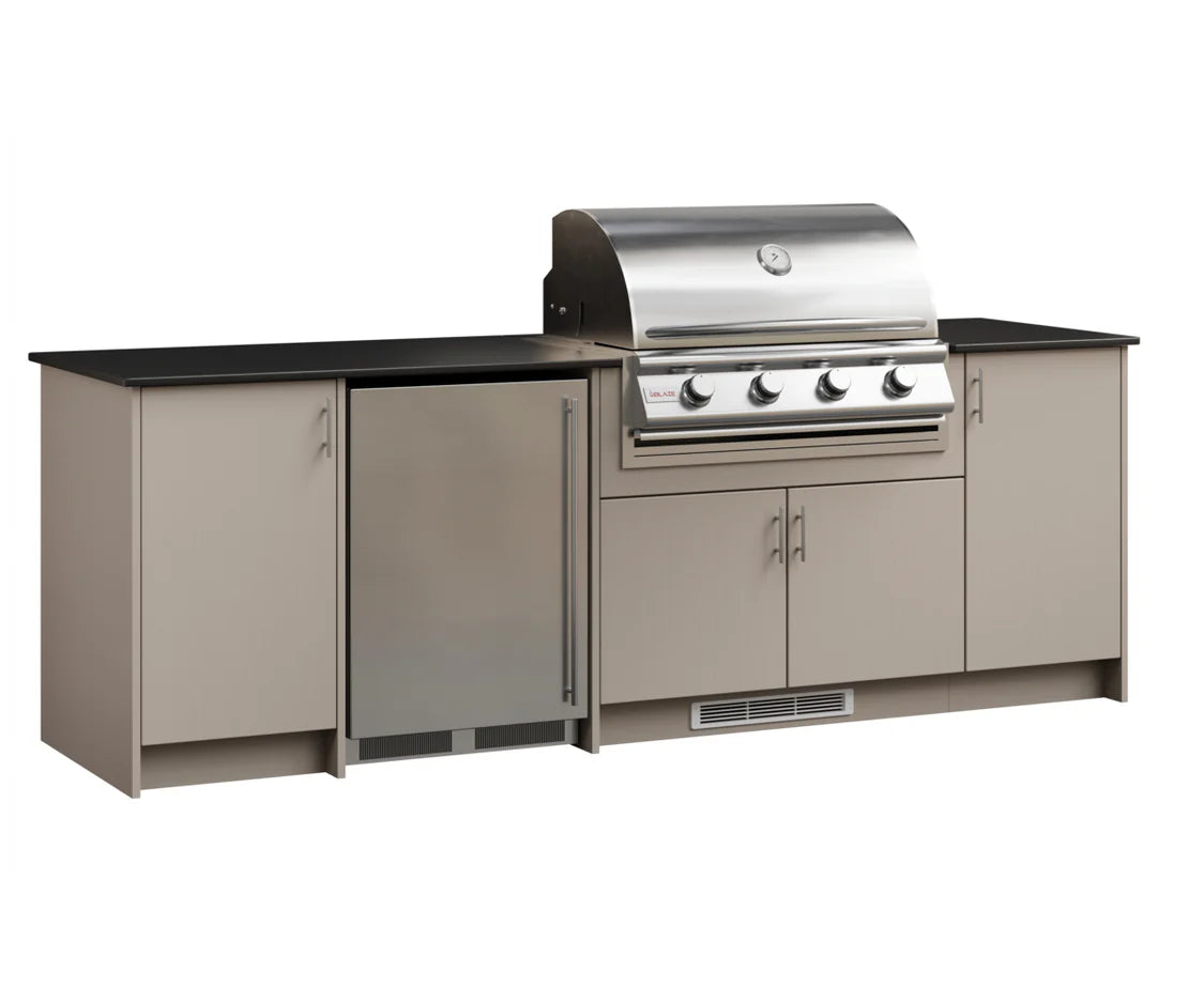 Marine Grade Polymer HDPE Outdoor Kitchen, marine Grade Grill and Outdoor Refrigerator