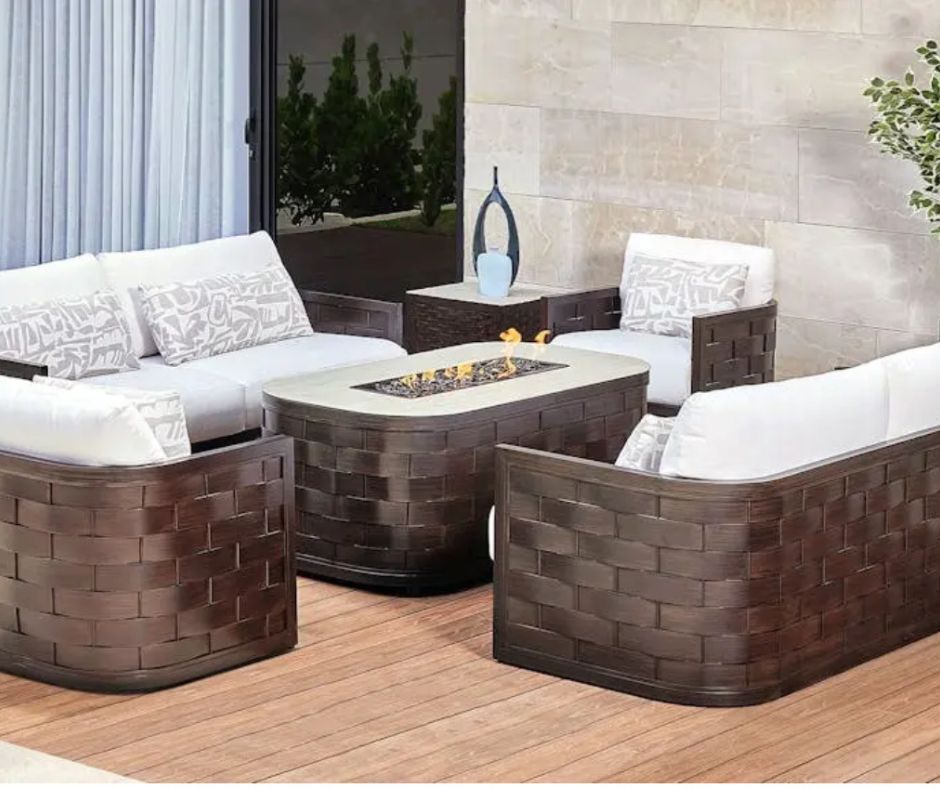 Firepit Coffee Table, Oval,  Biscayne by Castelle