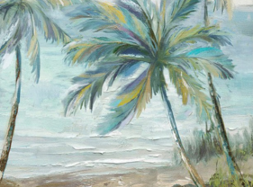 Coastal Palms 2, West of the Wind, Outdoor Canvas Art, UV resistant, Waterproof,  windproof to 60mph