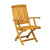 Teak Stackable Outdoor Dining Chairs, Folding Armchair, folds for mobility and storage 