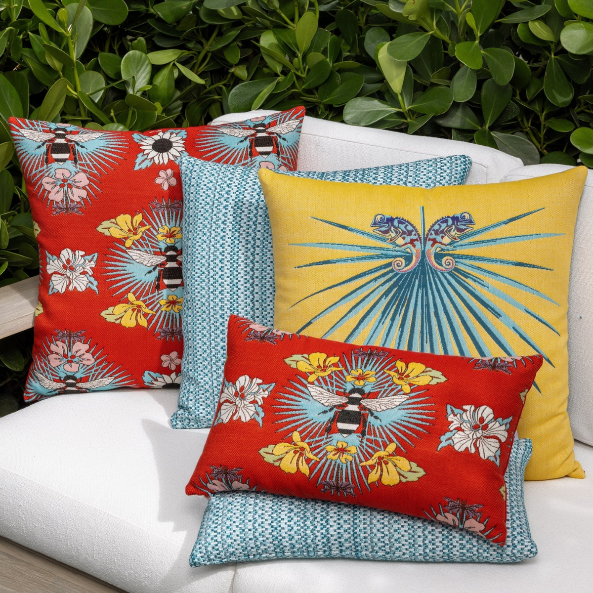 High-end Outdoor Pillow Collection, Sunbrella fabrics, Riviera Outdoor Décor, Corpus Christi Texas