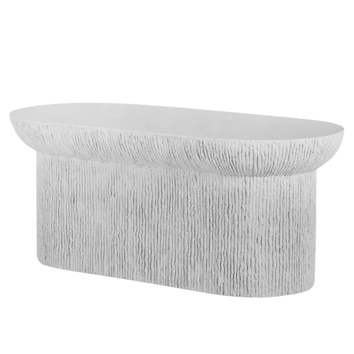 Summer Classics, Brant, 42-inch, Oval Cast Stone, Coffee Table , minimalist form, timeless elegance 