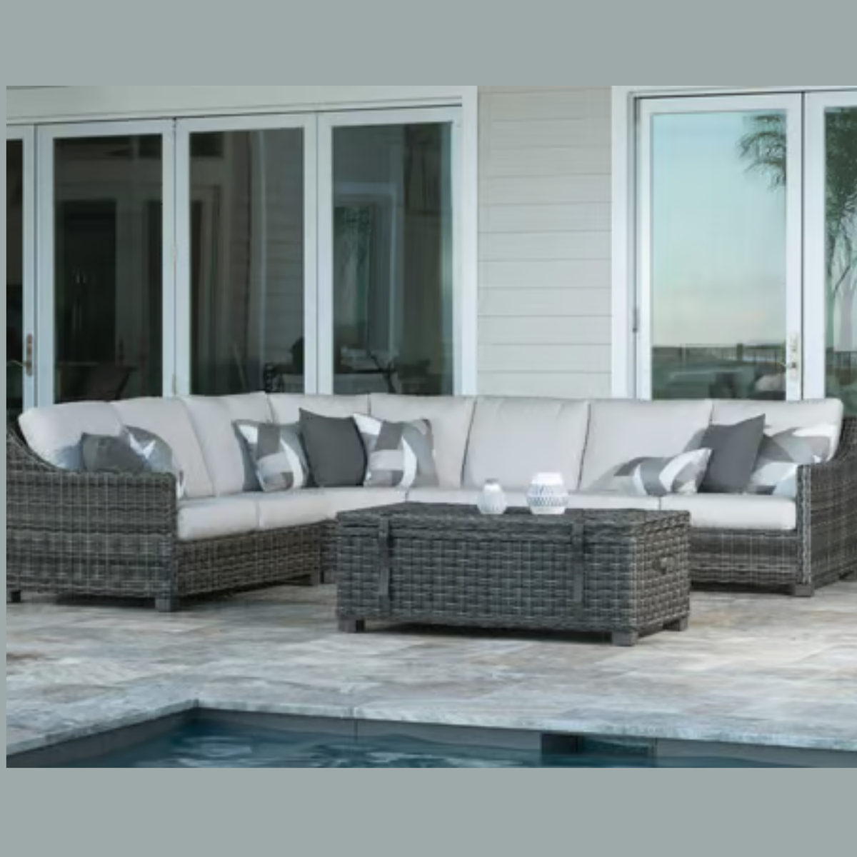 Ebel, Avallon Sectional, Patio Furniture Set, durable for the coast