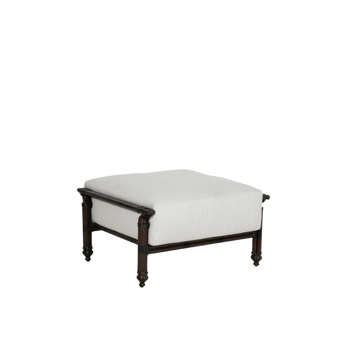 Castelle, Coco, Deep Seating Aluminum, Ottoman, powder coat- no rust. Sunbrella cushion