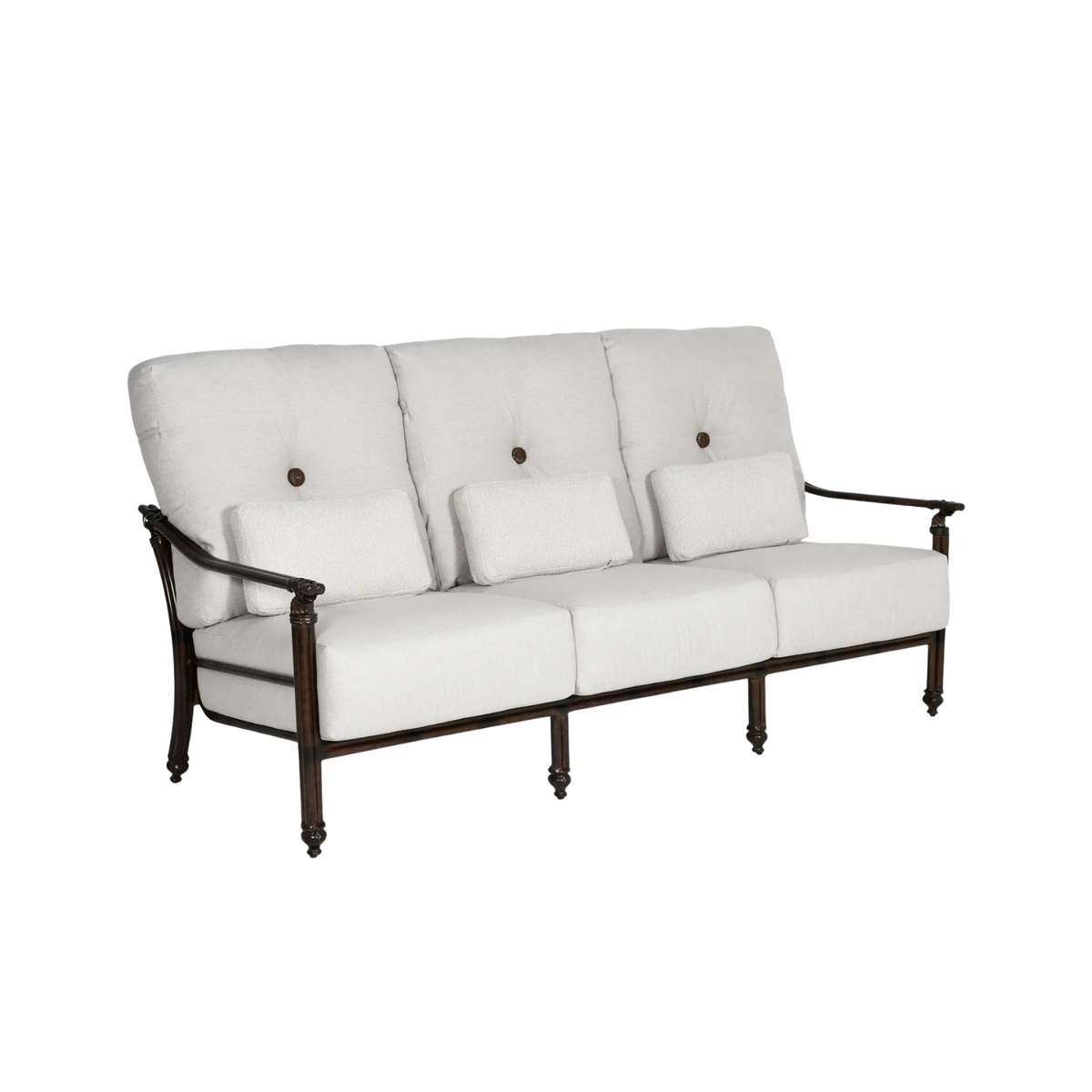  Castelle Coco Deep Seating Outdoor Couch, Aluminum (no rust), powder coat, mimics rattan.  