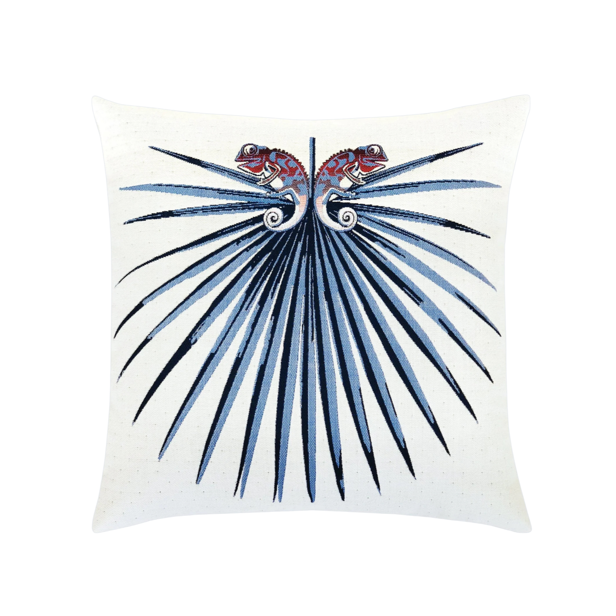 Chameleon Capri, Elaine Smith, Luxury Outdoor Pillow, Riviera Outdoor Décor, Corpus Christi, Texas
