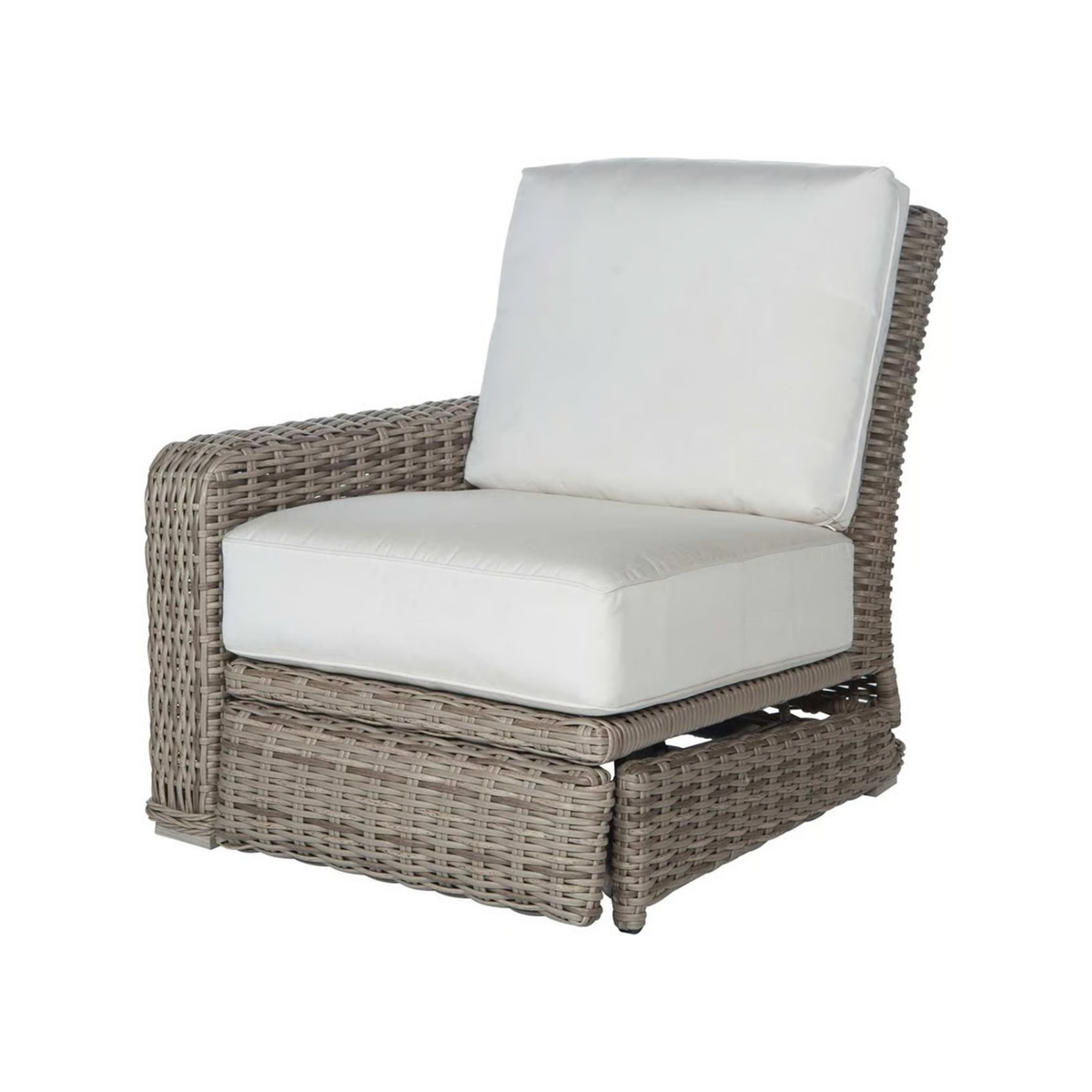 The Ebel Laurent Wicker Patio Lounge Chair- sectional,  made of recycled ocean plastics- rust-proof