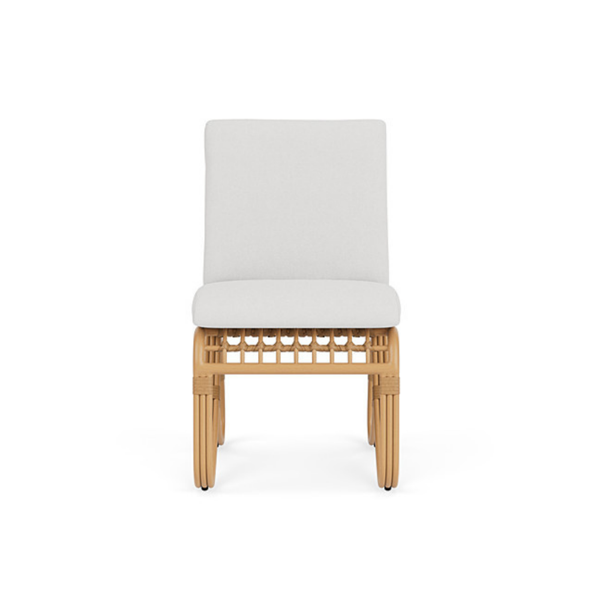Armless Dining Chair, Riviera, Patio Furniture Sets, Lloyd Flanders, made of aluminum mimics rattan