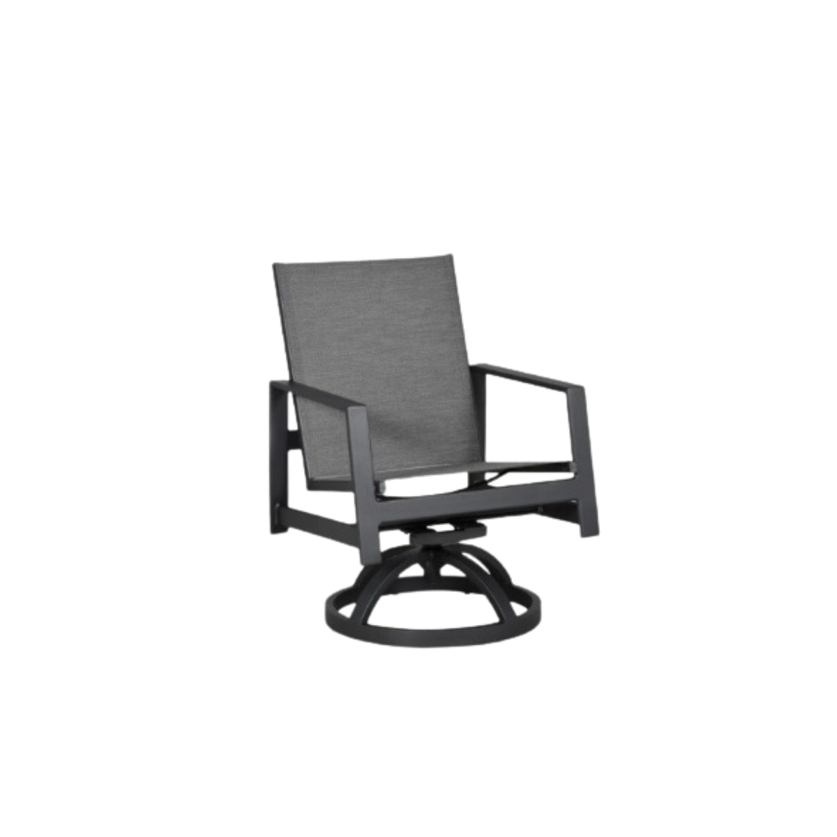 Prism Sling Dining Aluminum Swivel Rocker Outdoor Dining Arm Chair, withstands coastal conditions 