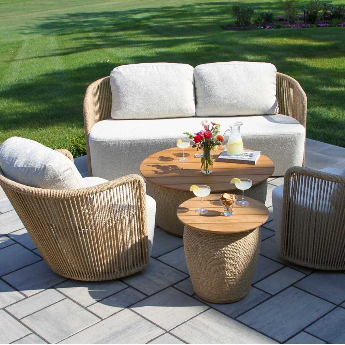 Collette Cable Wicker Outdoor Patio Set