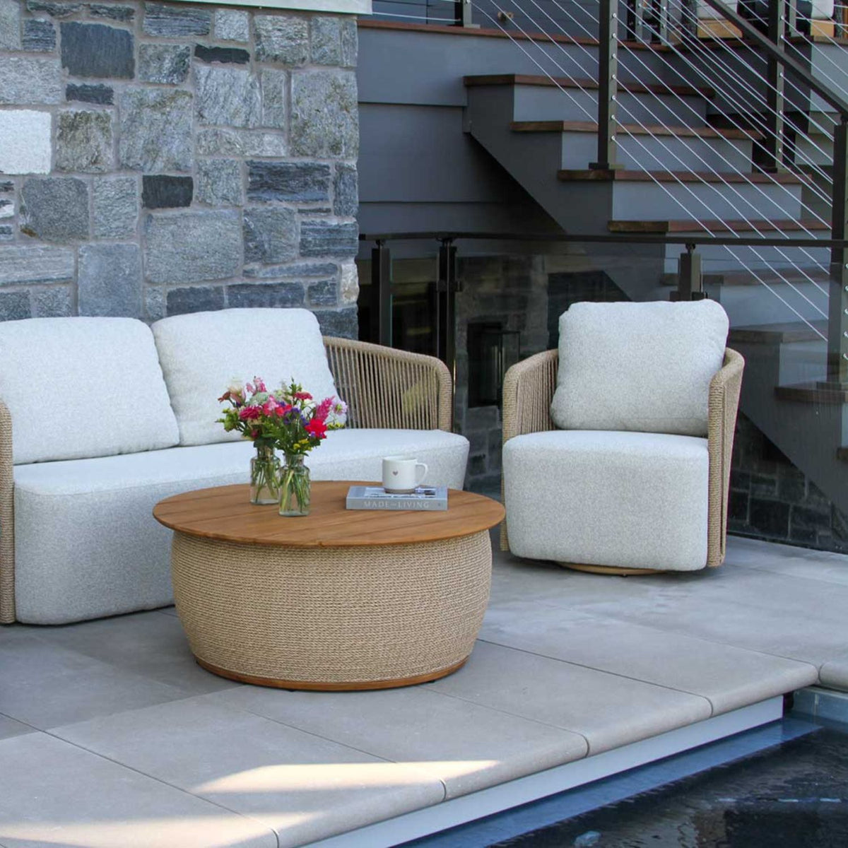 Collette Cable Wicker Outdoor Patio Set