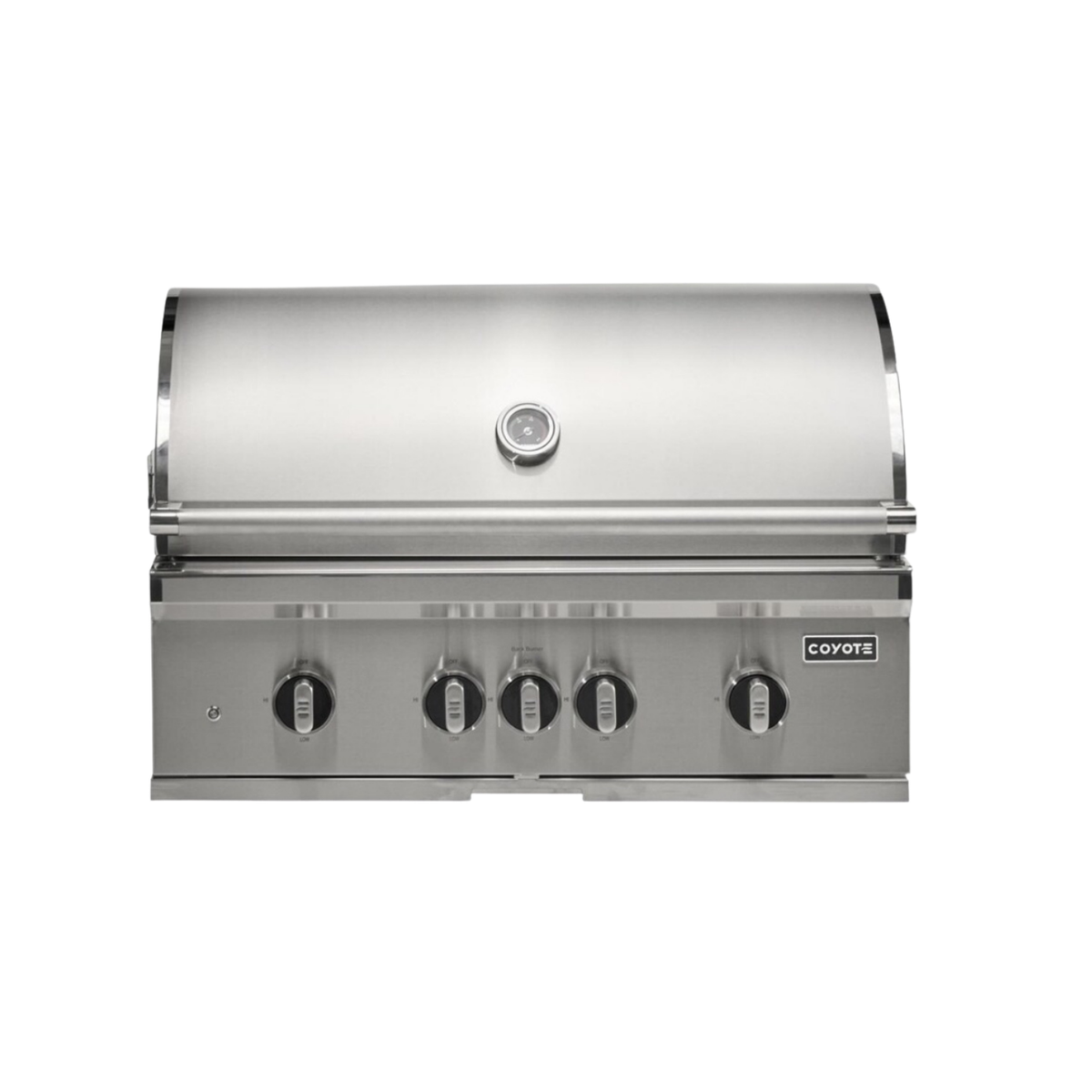Coyote SL-Series 36" Built in Grill, safety valves,  Rear burner & interch. sear burner, 304 SSteel