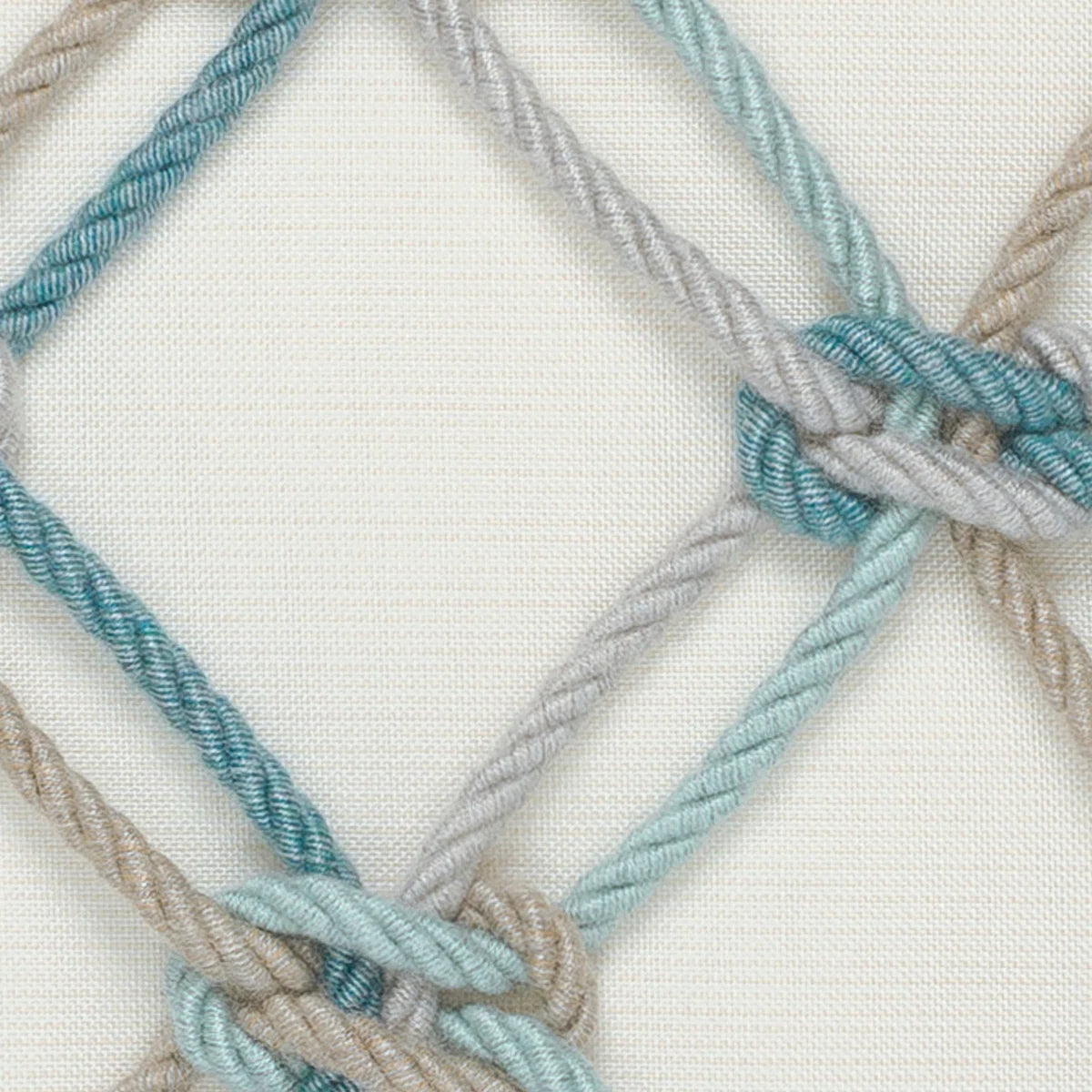 Detail pic of Aqua Rope Outdoor Pillow 20x20,  Elaine Smith, knotted rope