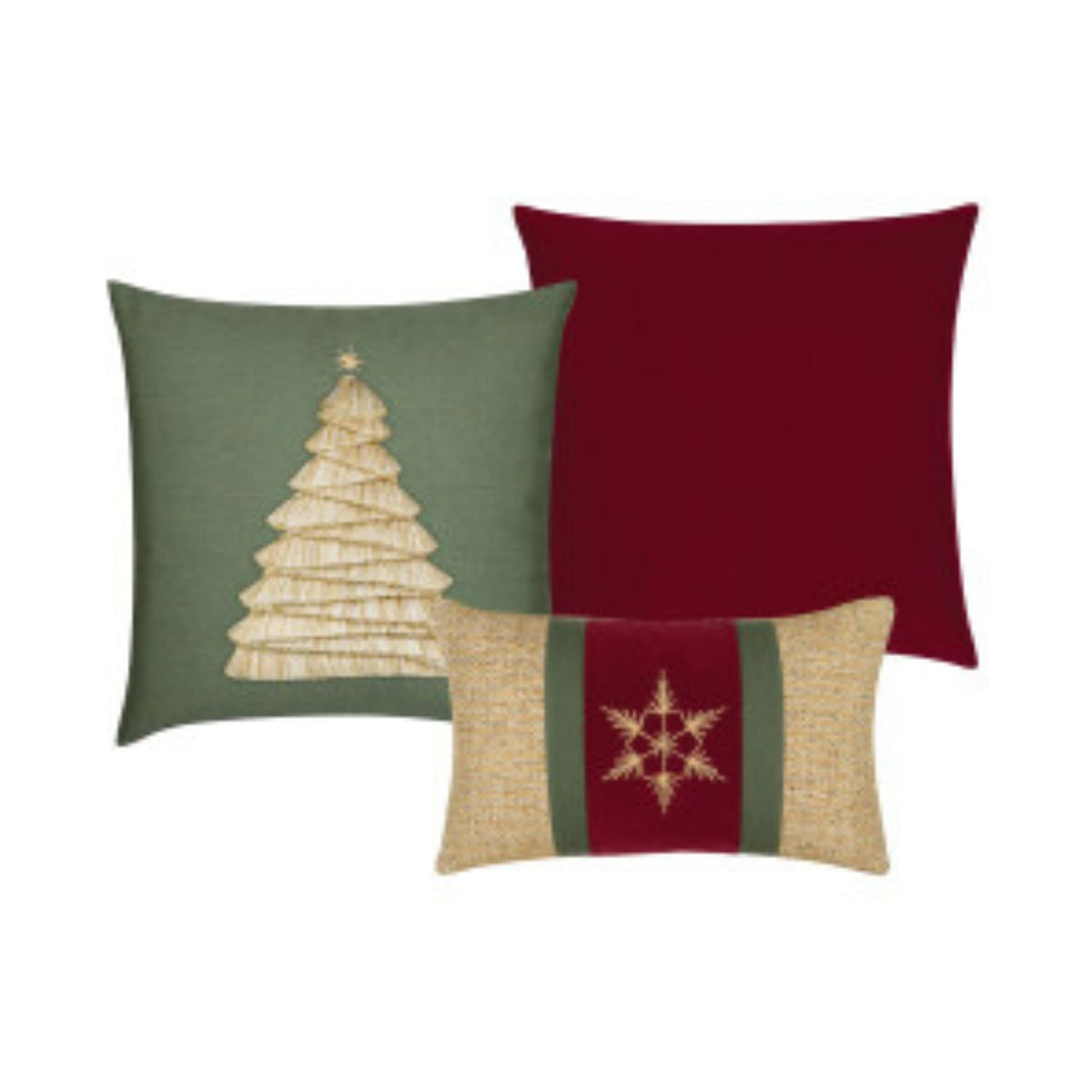 Luxury Outdoor Christmas Pillow- velvet. Pillows are outdoor safe, water, stain, mildew resistant.