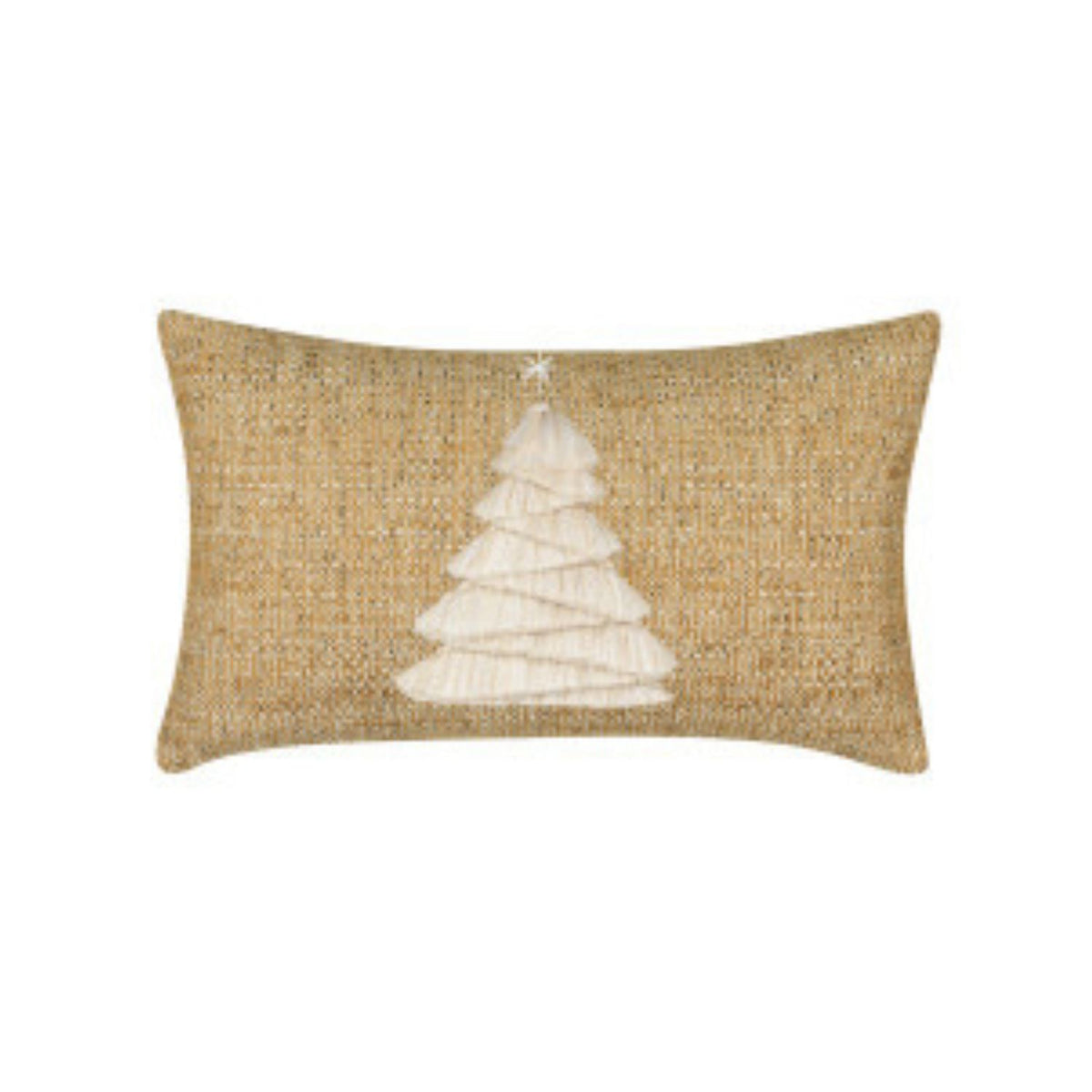 Christmas Outdoor Pillow - Fraser Fir Gold 12x20