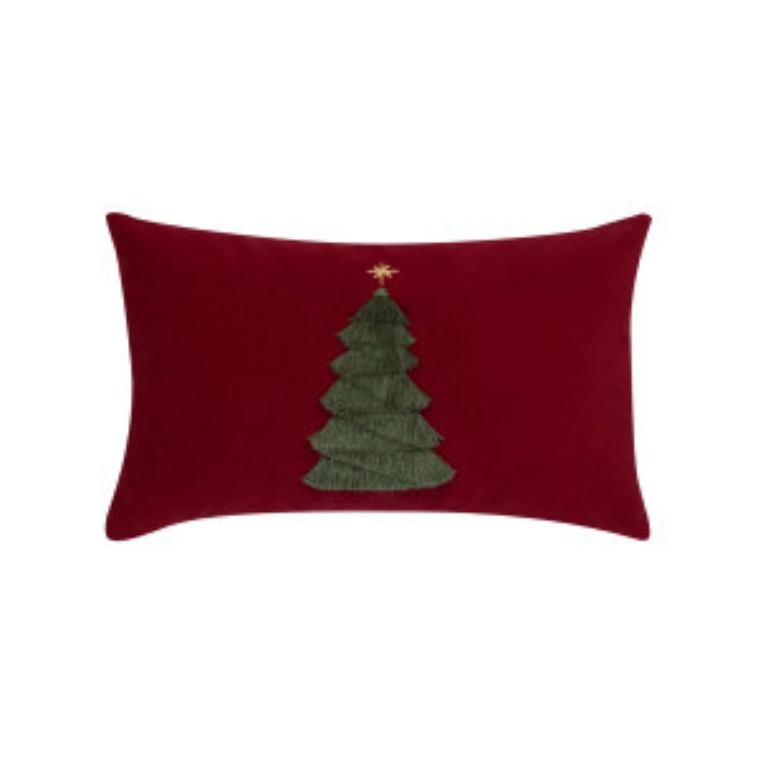 Christmas Outdoor Pillow - Fraser Fir Ruby 12x20