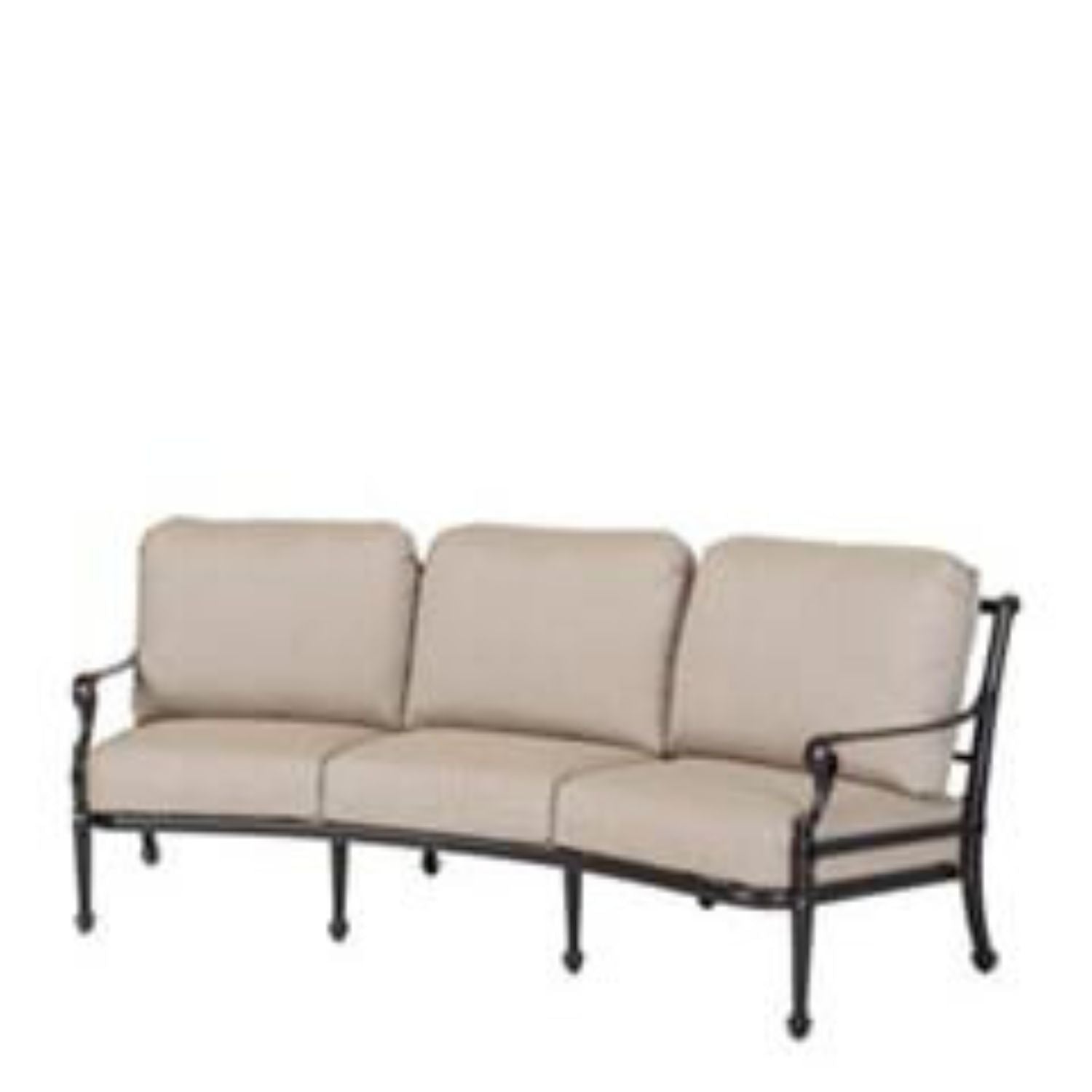 Grand Terrace Cushioned Curved Sofa