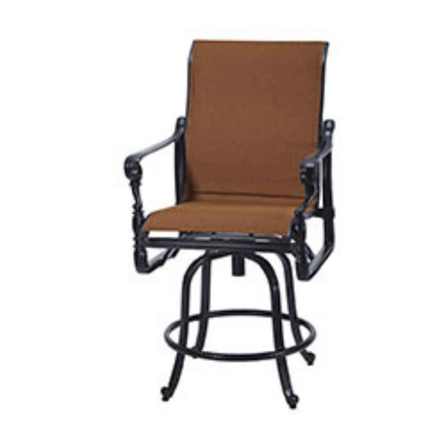 Grand Terrace Padded Sling Swivel Balcony Stool