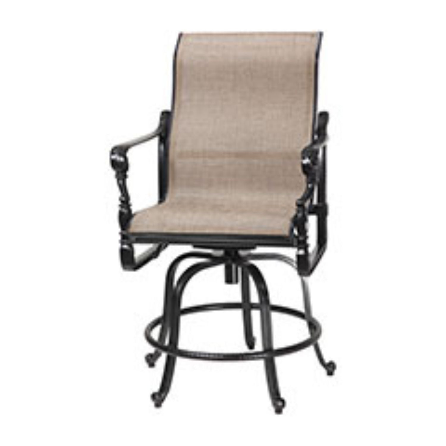 Grand Terrace Sling Swivel Rocking Balcony Stool