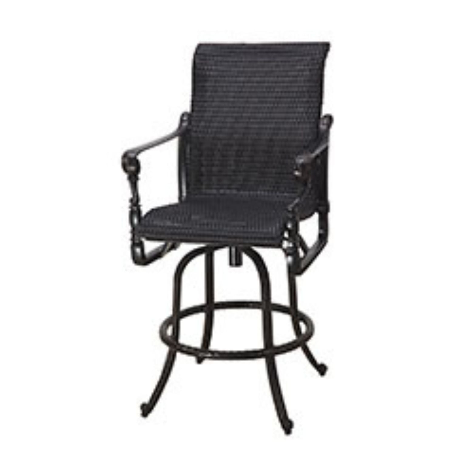 Grand Terrace Woven Swivel Bar Stool