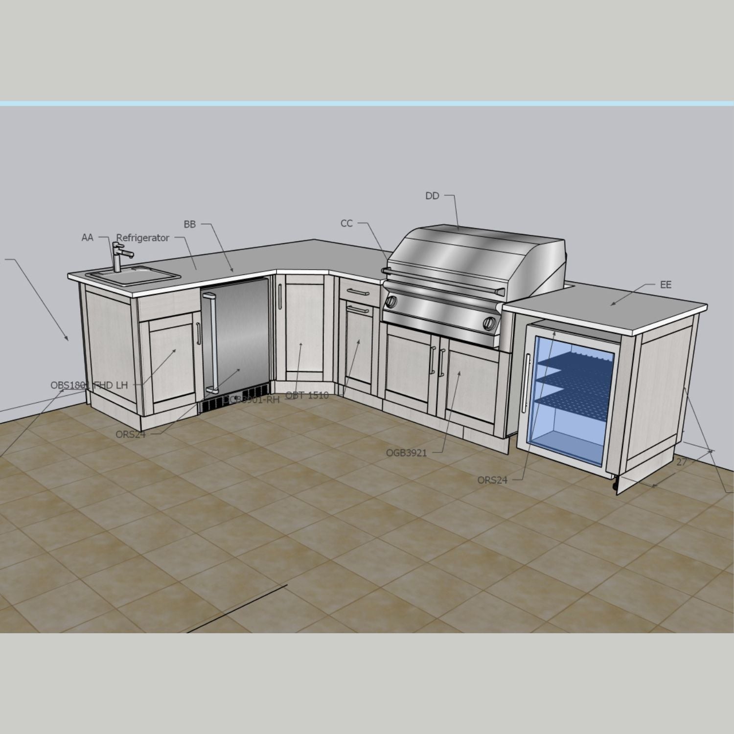 Cost example for Marine Grade, Stainless Steel, Outdoor Kitchen, with marine grade outdoor kitchen appliances, Riviera Outdoor Decor, Rockport, Texas