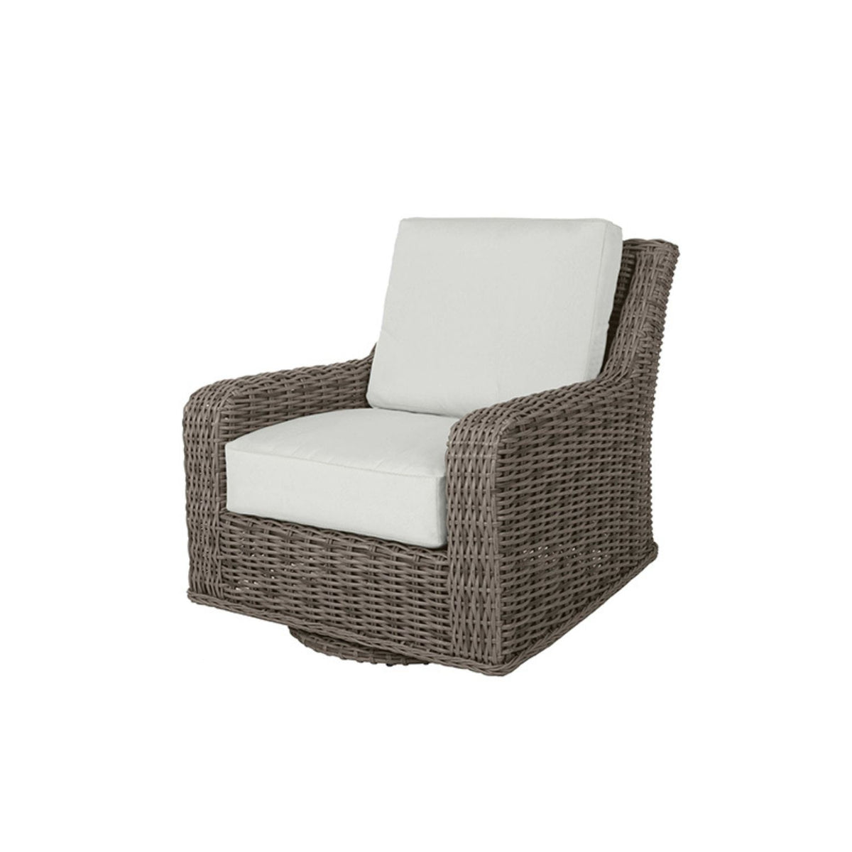 Laurent Club Swivel Glider with 6&quot; NON-WELTED cushions