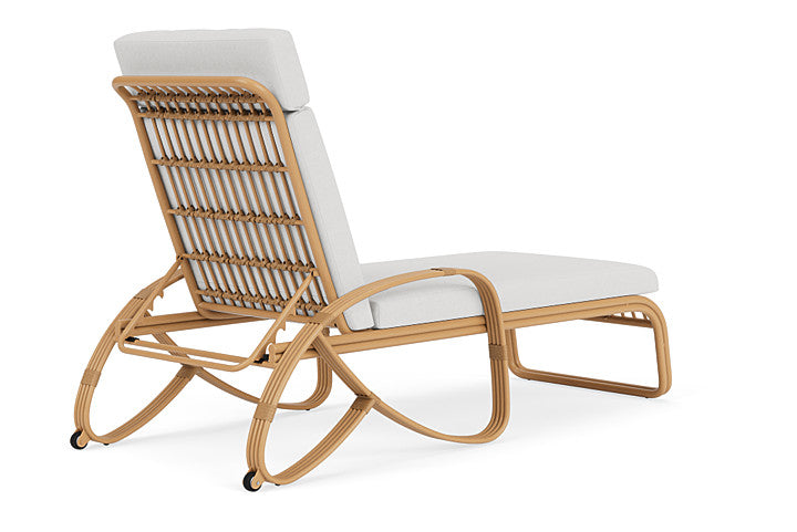 Lloyd Flanders, Riviera, Patio Set, Chaise Lounge, cast aluminum- rust proof,  resembles rattan.