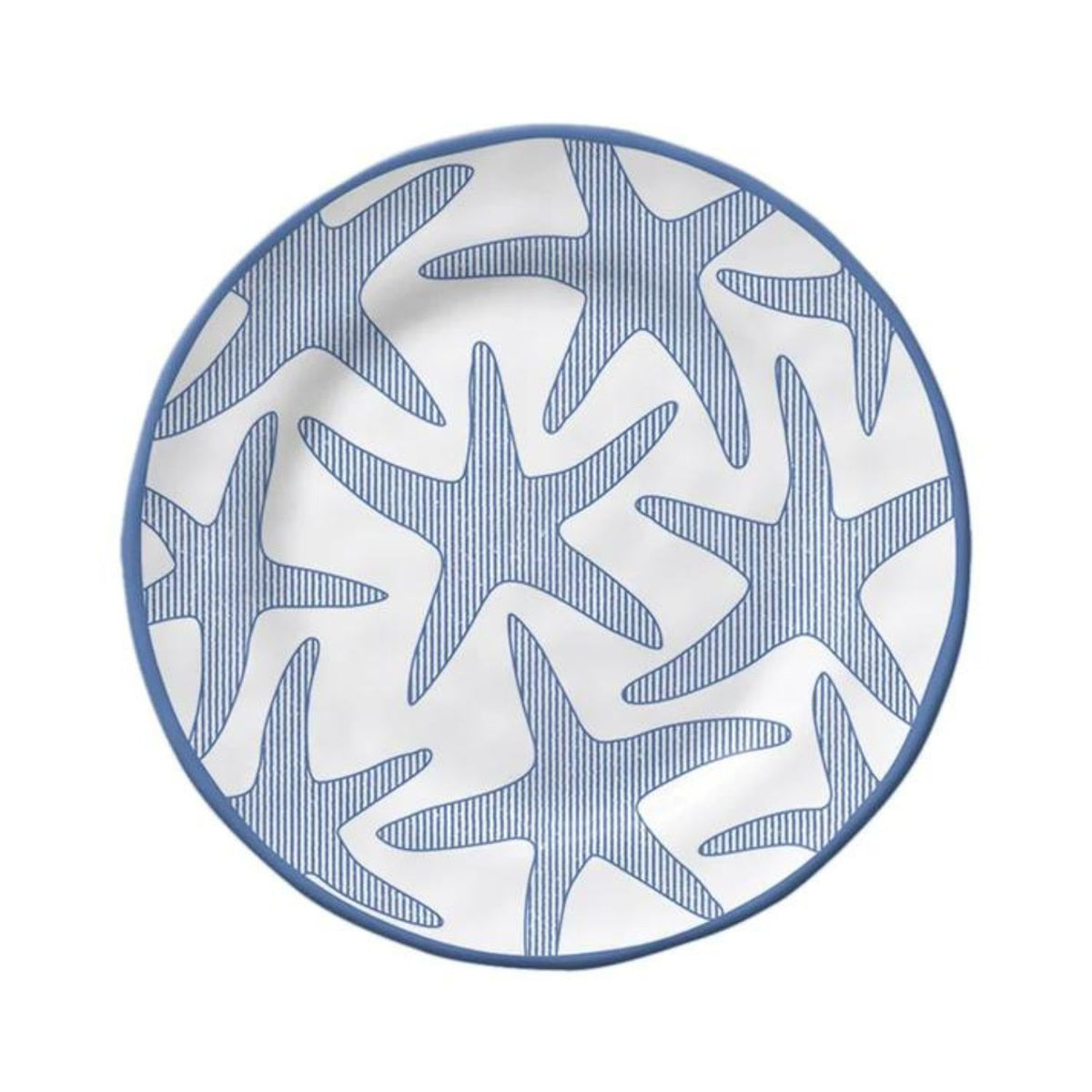 Seersucker Starfish Salad Plate - Set of 6