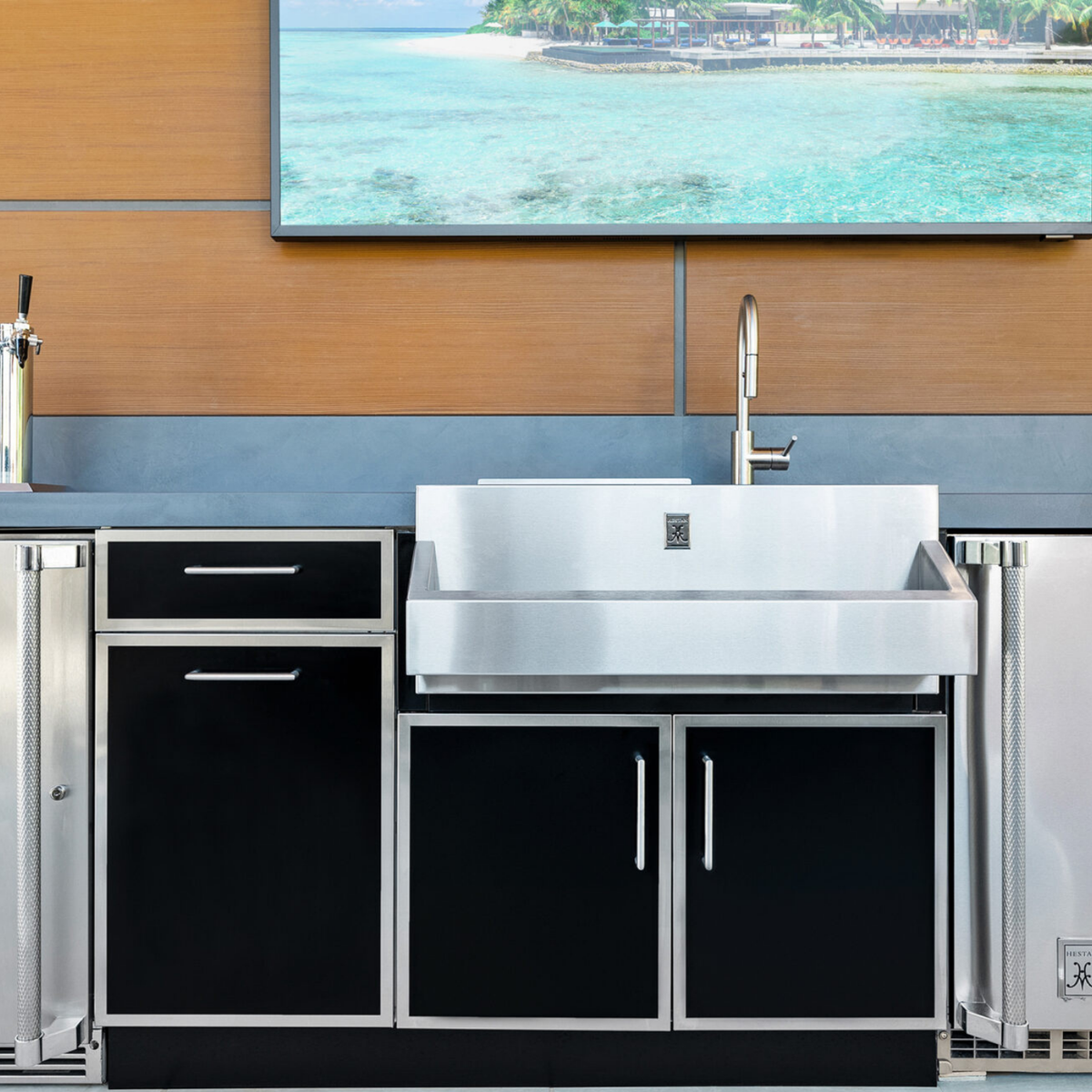Marine Grade,Modern Outdoor Kitchen Cabinets,  Marine Grade Outdoor Kitchen Sink, Farmhouse, 
