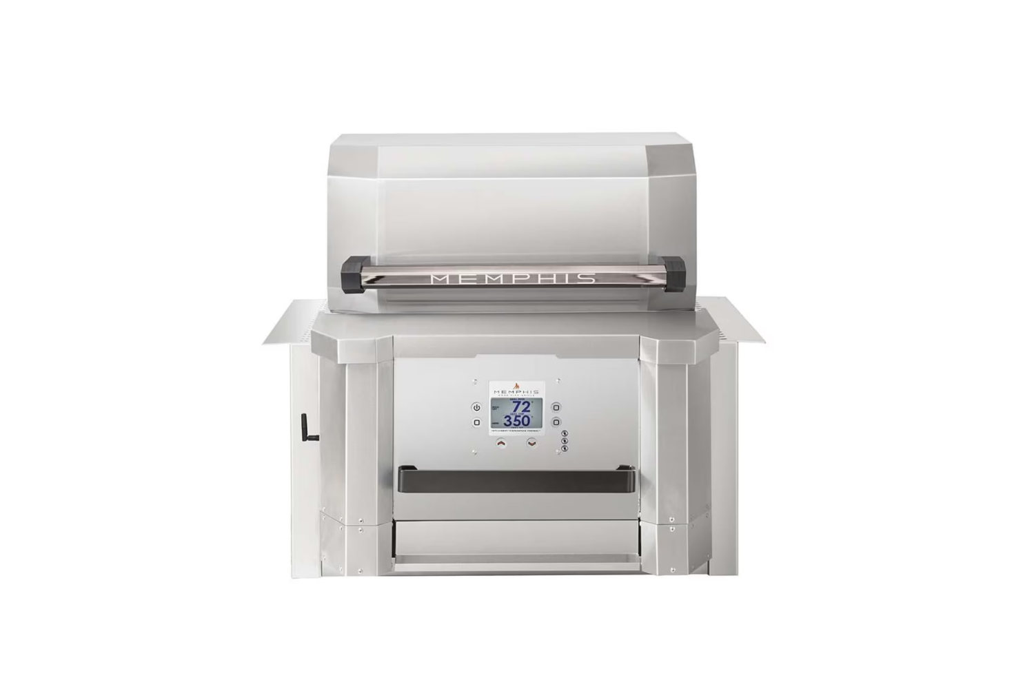 Memphis Elevate Built In Pellet Grill, 180―600 degree smoking Two open flames 430 stainless steel 