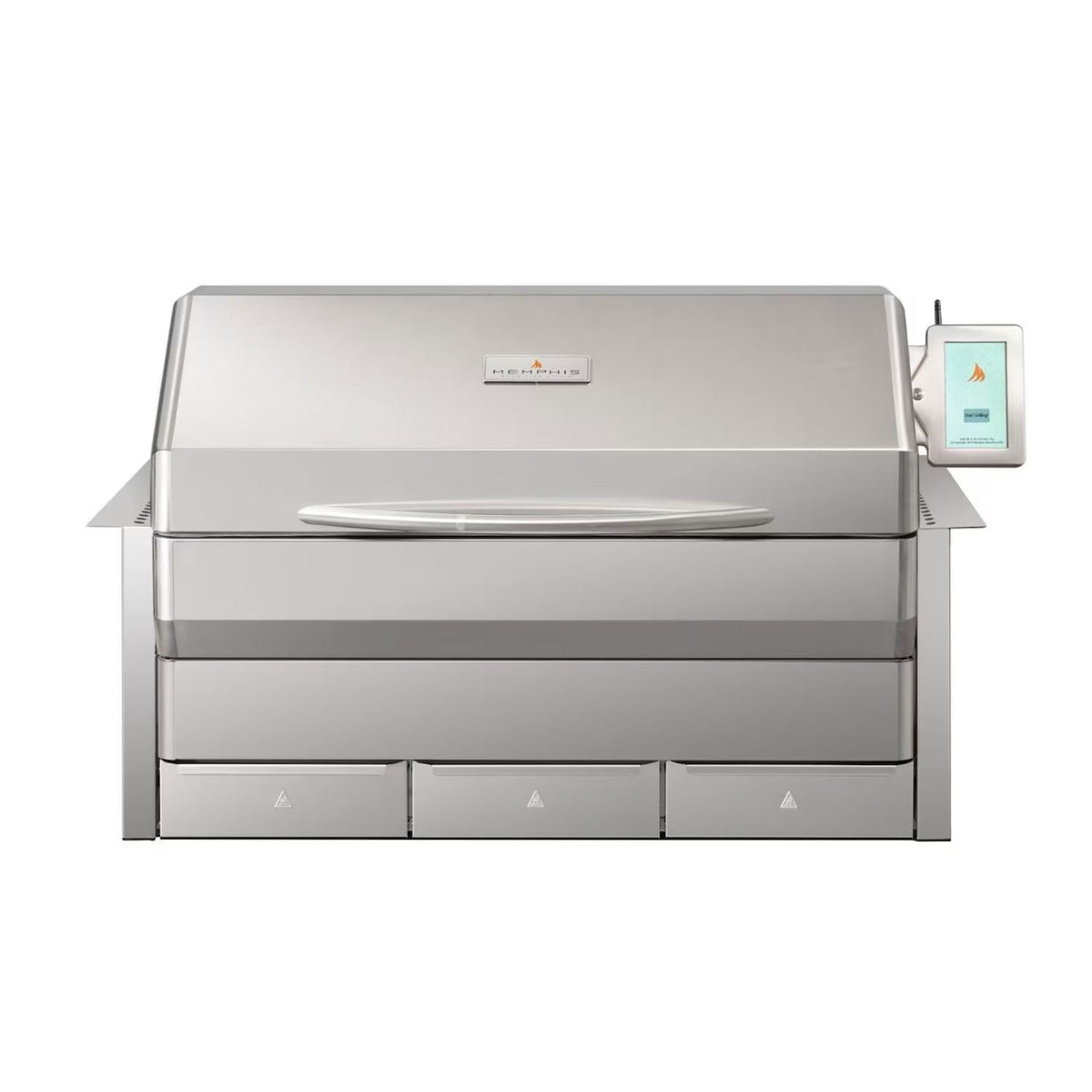 Memphis Grills Elite Built-In Pellet Grill, Wi-Fi Monitored 39-Inch 304 SS. True convection cooking 