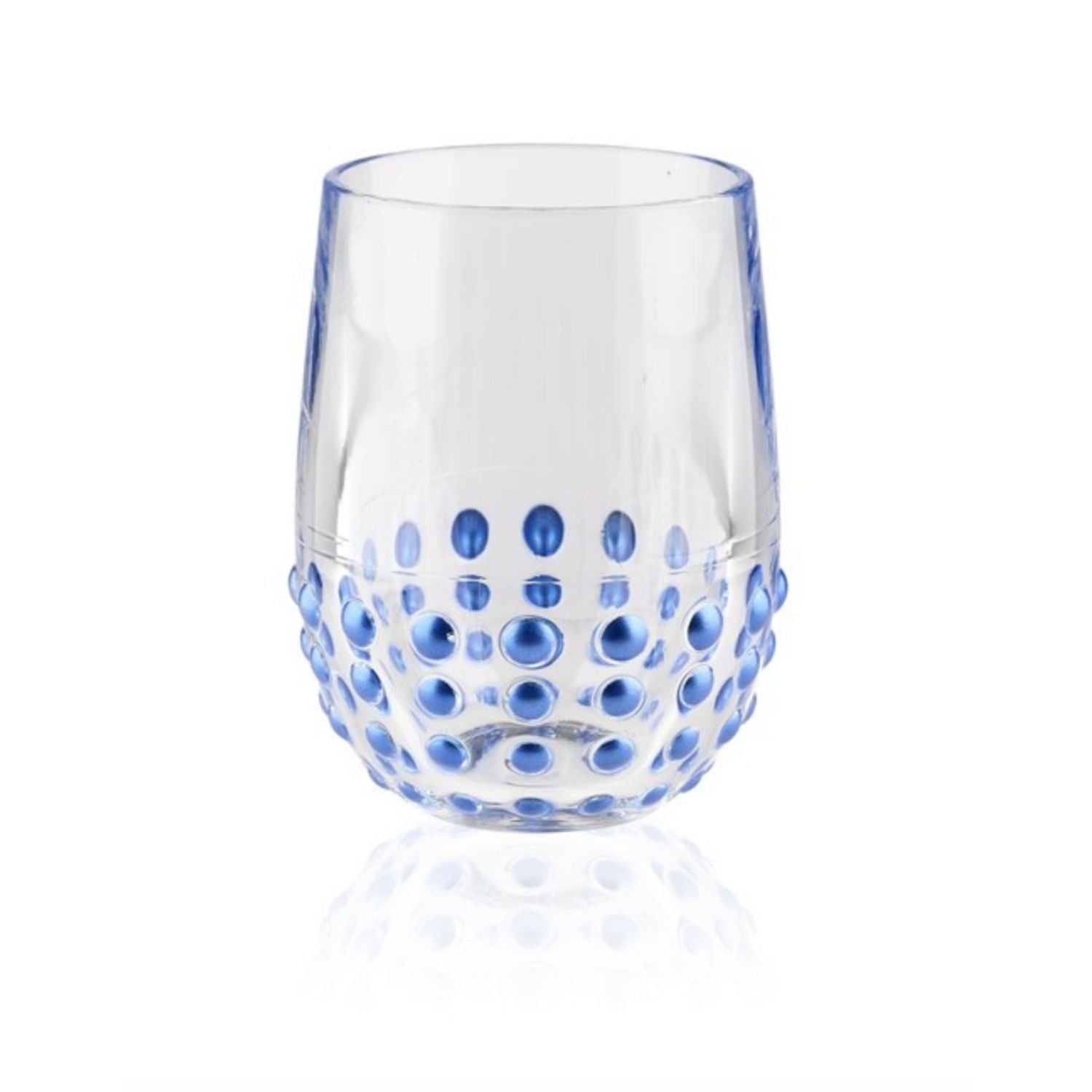 Beaded Blue 10 oz Tumbler Outdoor Drinkware - set of 12