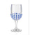 Beaded Blue 10 oz Wine Glass Outdoor Drinkware - set of 12