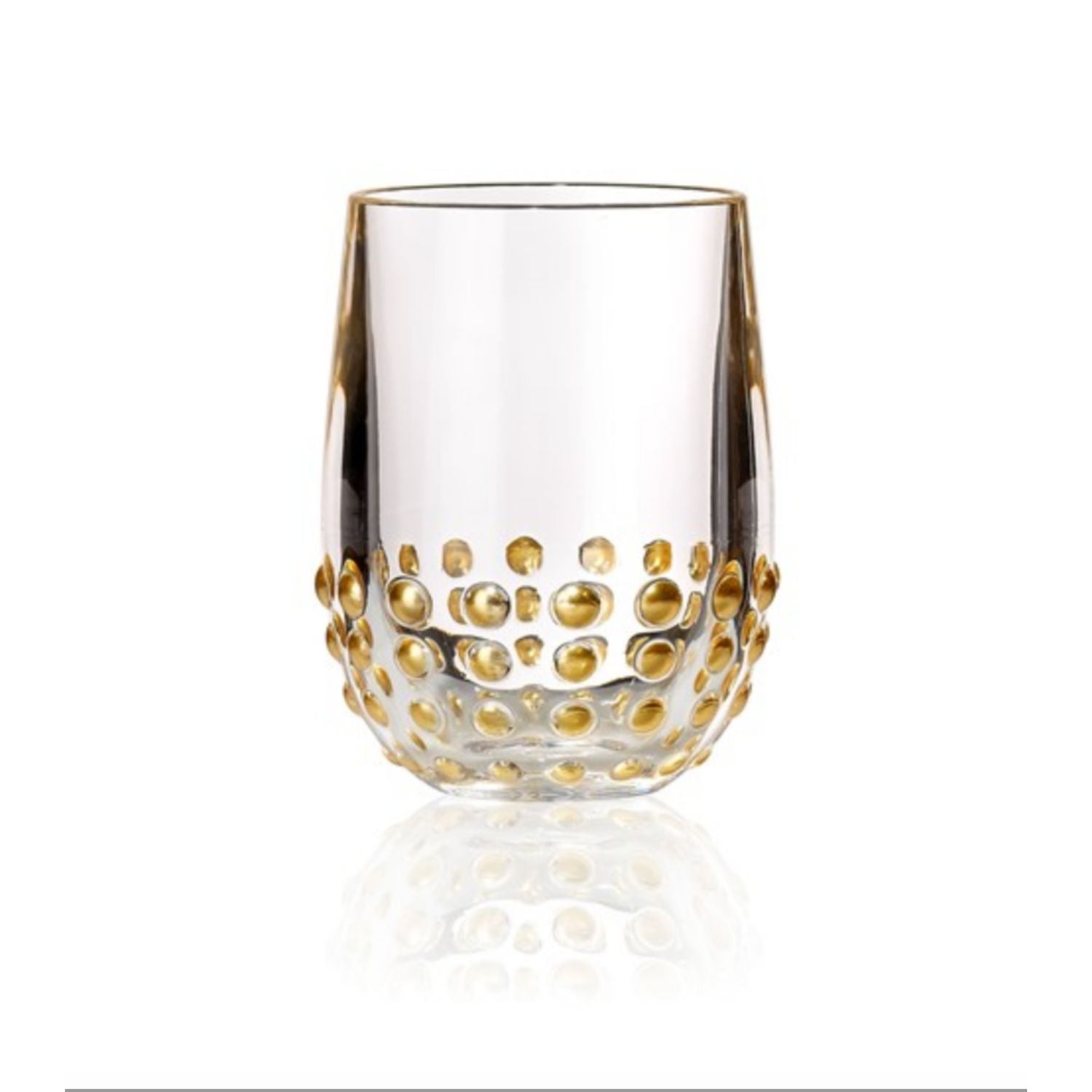 Beaded Gold 10 oz Tumbler Outdoor Drinkware - set of 12