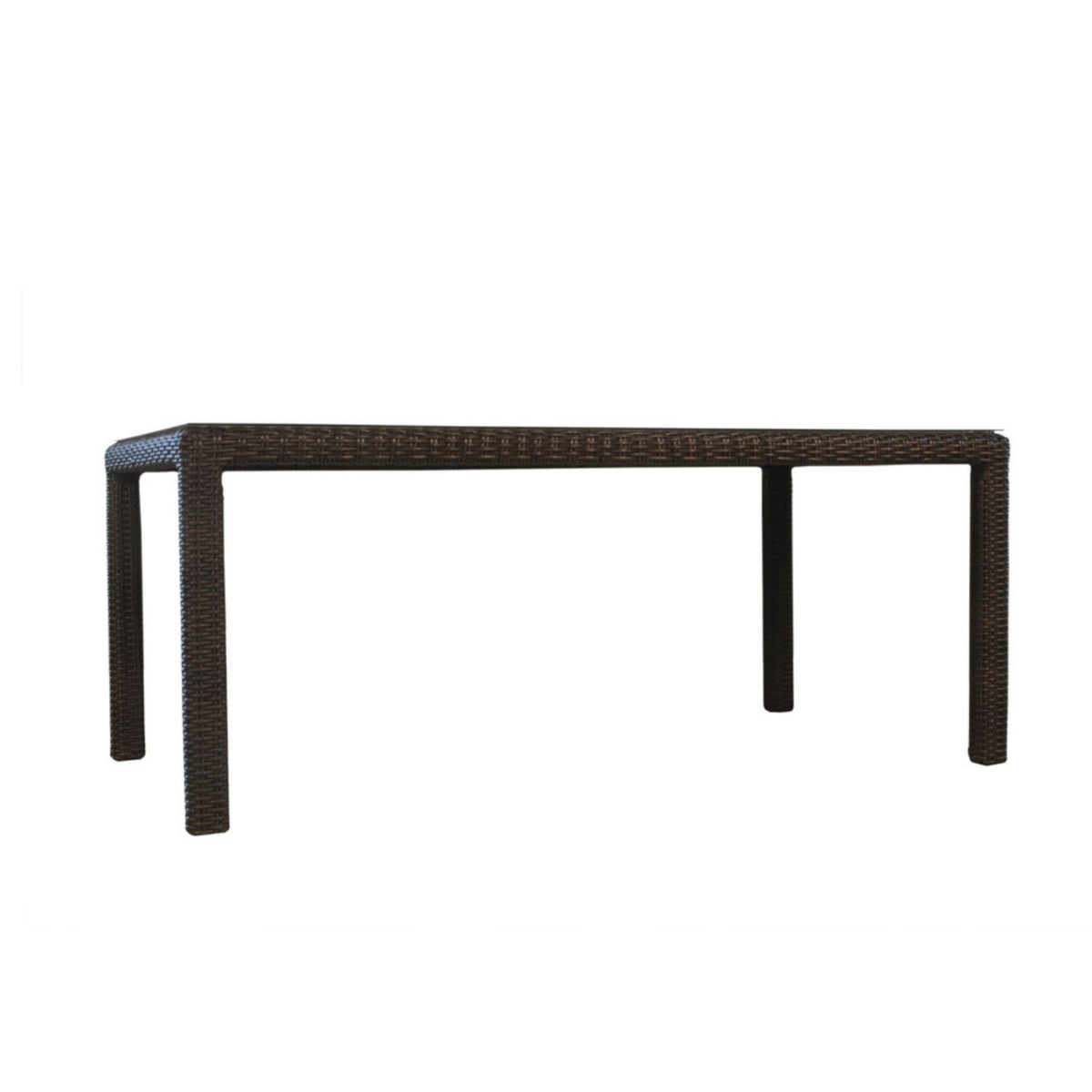 Woven Outdoor Rectangular Dining Table 73&quot; contemporary woven outdoor dining table by Lloyd Flanders