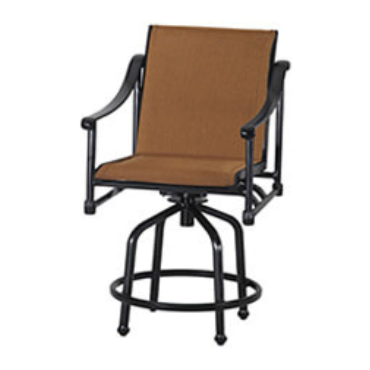 Morro Bay Padded Sling Swivel Balcony Stool