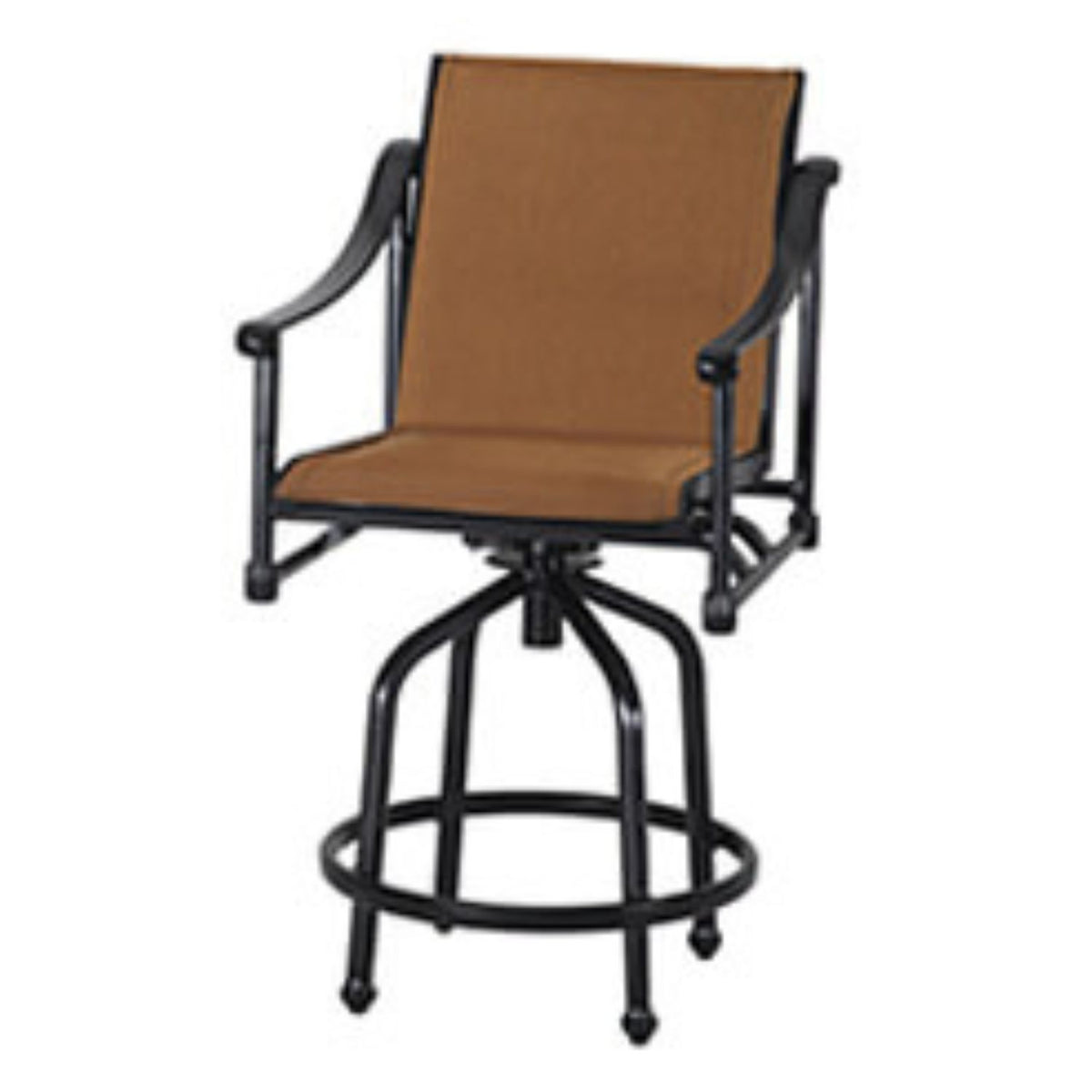 Morro Bay Padded Sling Swivel Bar Stool