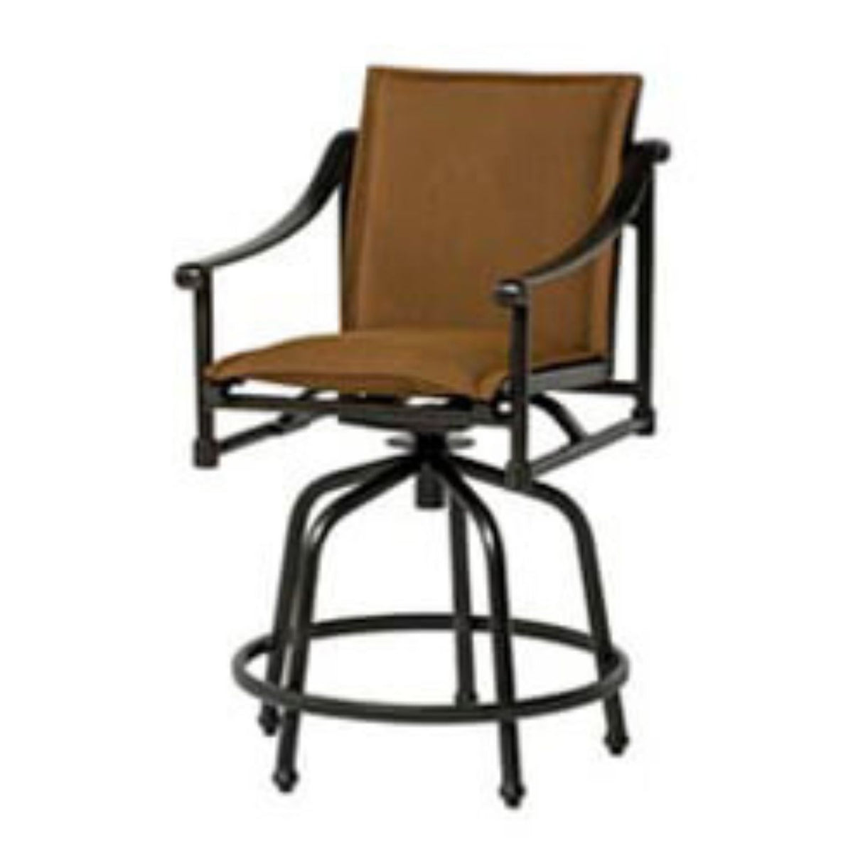 Morro Bay Padded Sling Swivel Rocking Balcony Stool