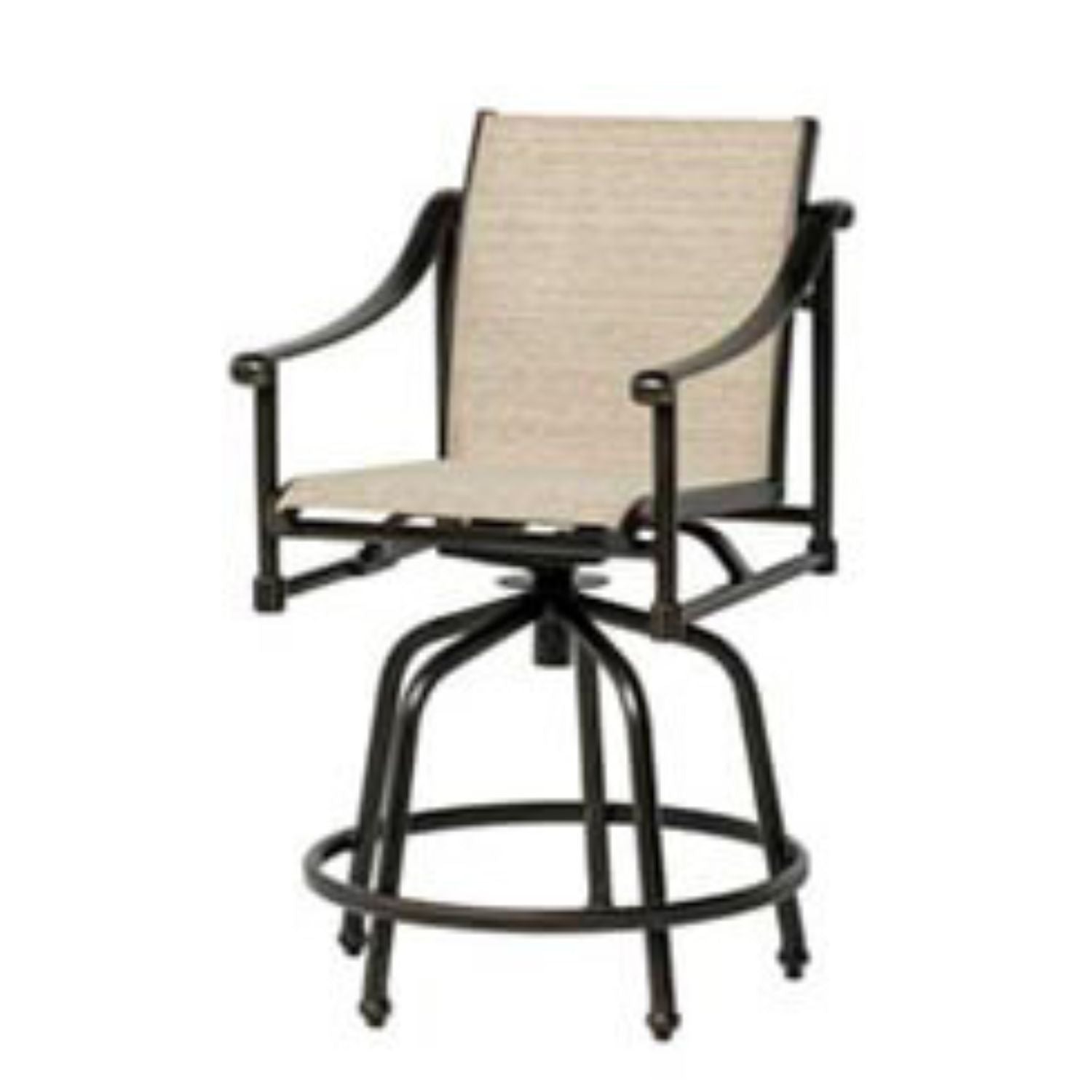 Morro Bay Sling Swivel Rocking Balcony Stool