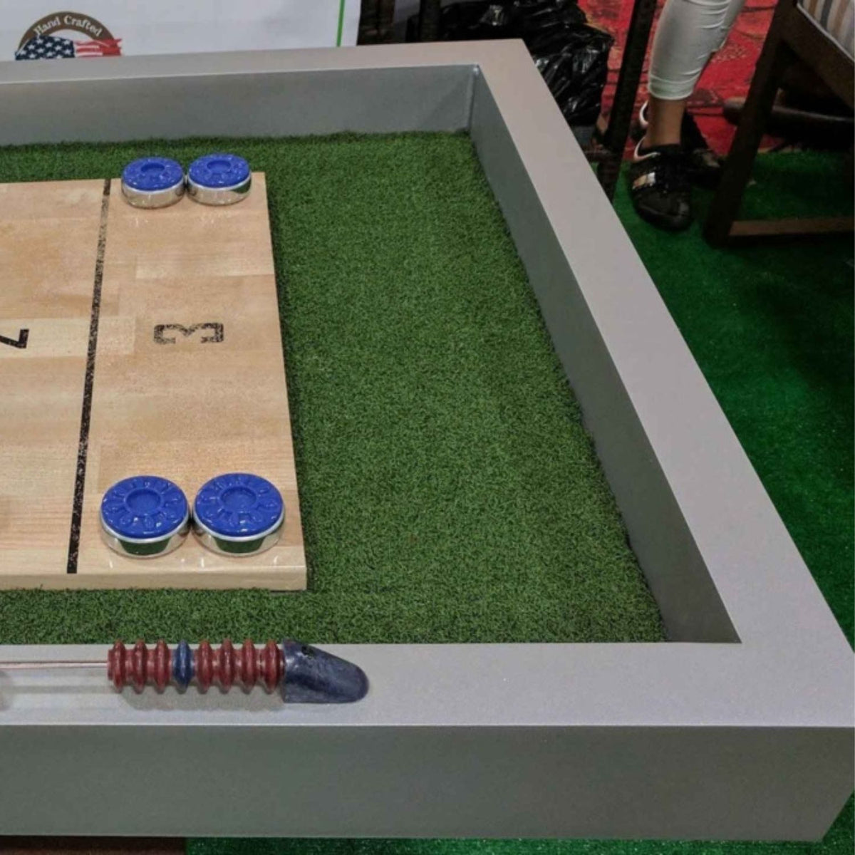 Detail of Outdoor Shuffleboard, , Marine Grade aluminum, Riviera Outdoor Décor,  Corpus Christi, Tx.