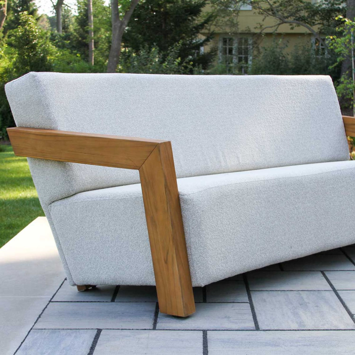 Bronson Teak Quick-Dry Outdoor Patio Set with Olefin Cushions