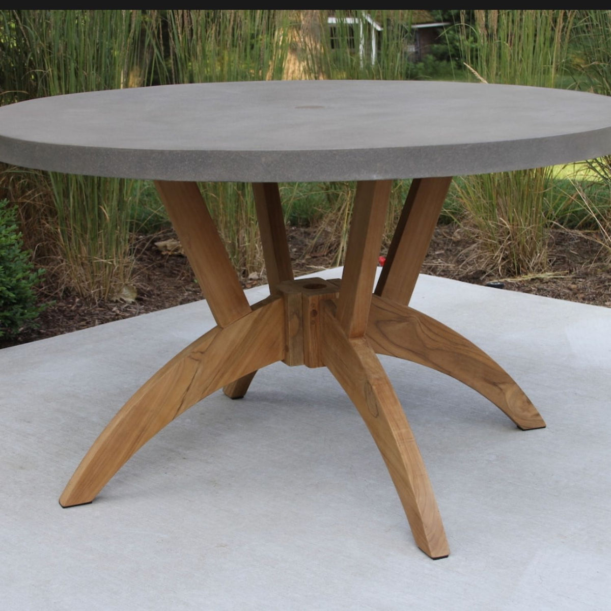 Nautical grade Rope and Teak Outdoor Dining Set in black or ash. Table top is a sintered stone,