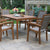 Eucalyptus Wicker Rectangular Dining Set for 6 by Outdoor Interiors