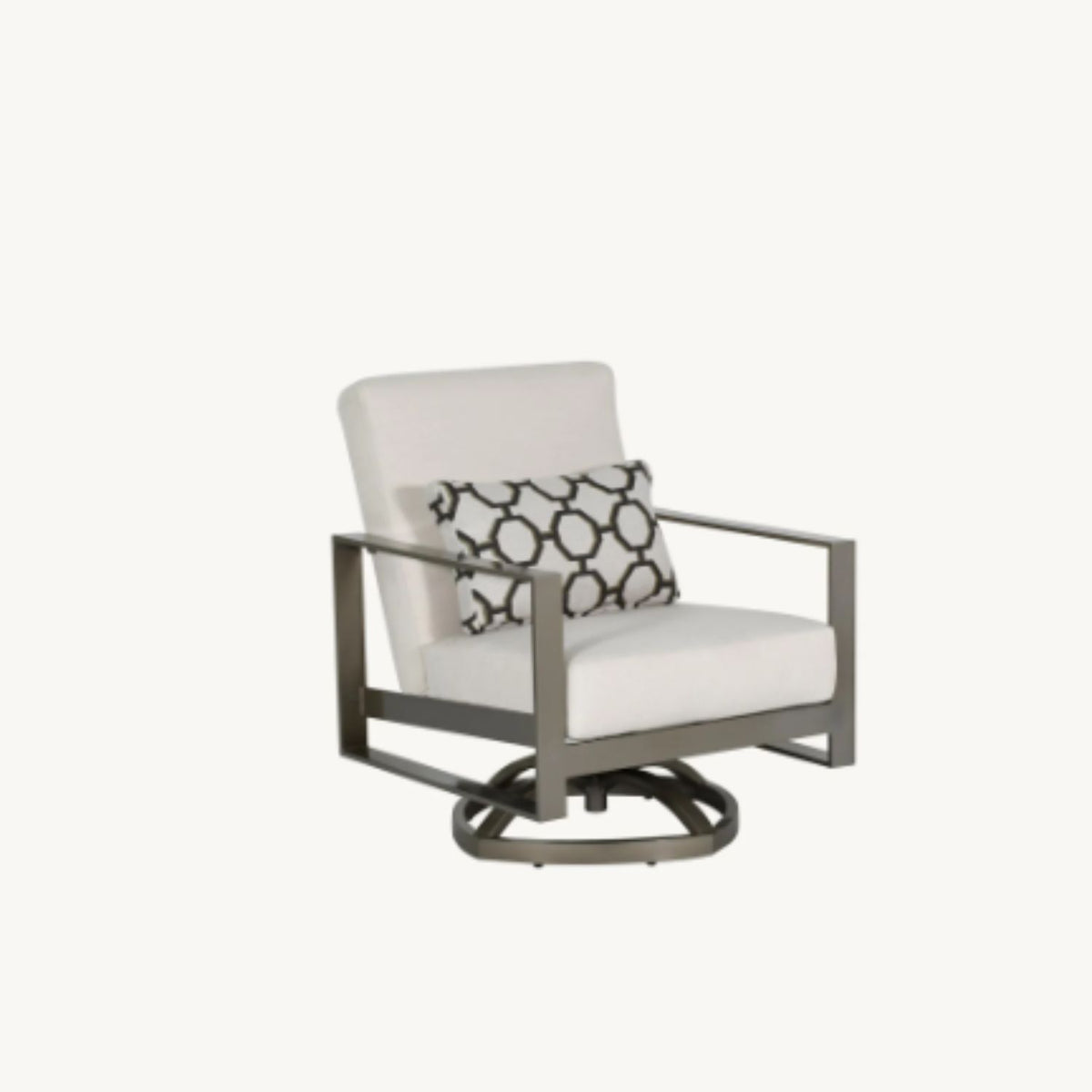 Castelle Park Place Cushioned High Back Swivel Rocker