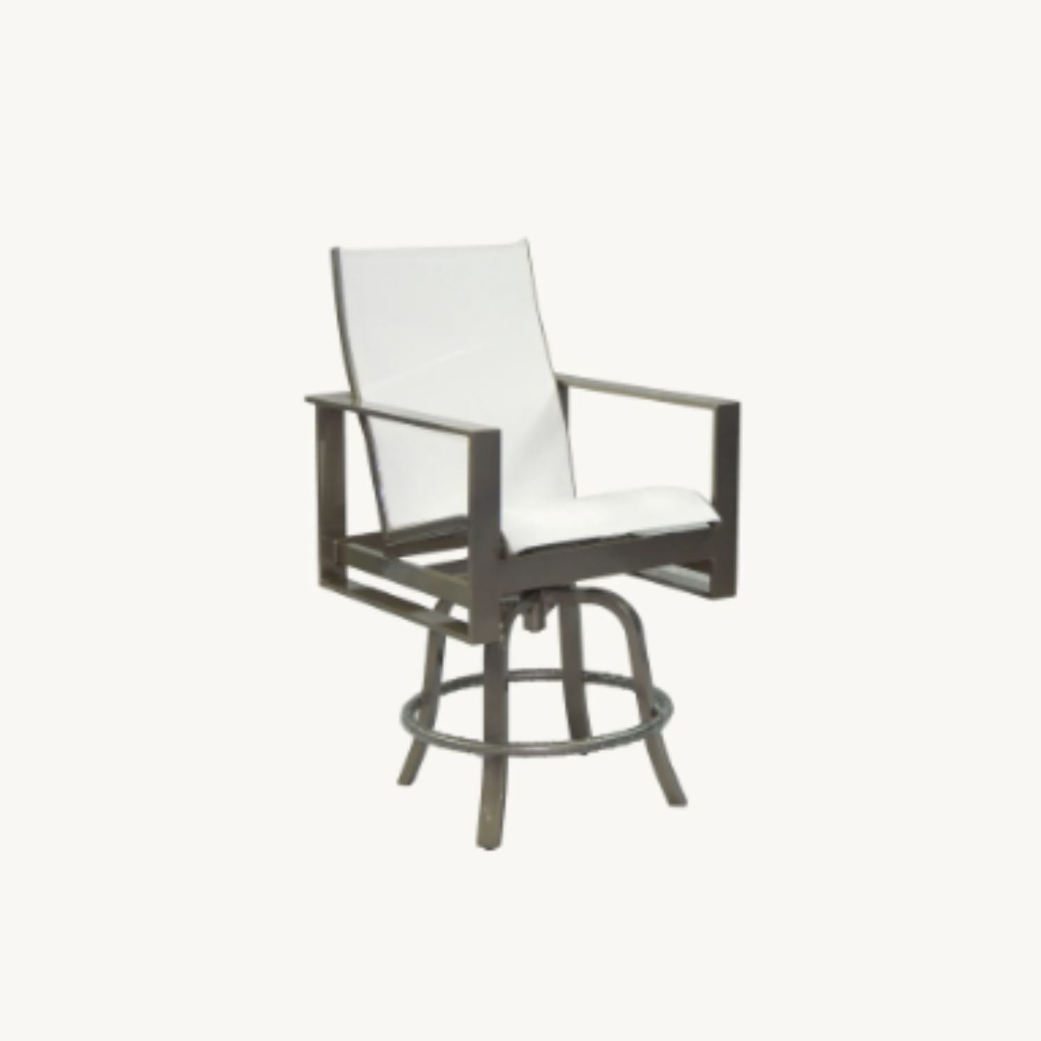 Castelle Park Place High Back Sling Swivel Counter Stool