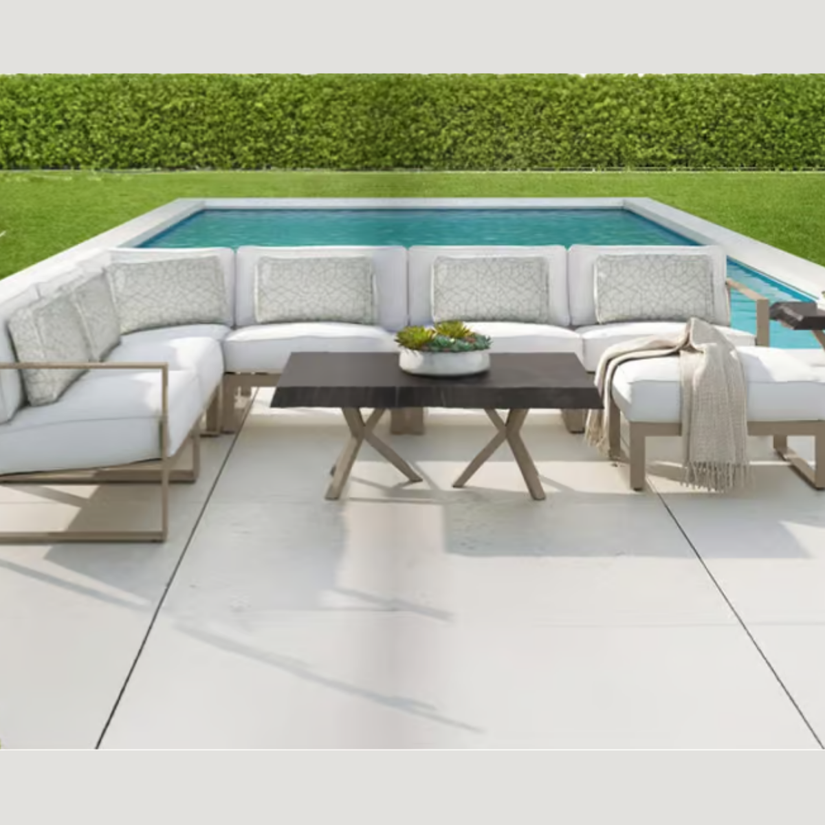 Castelle Park Place Sectional, defines modern luxury, built to withstand coastal conditions