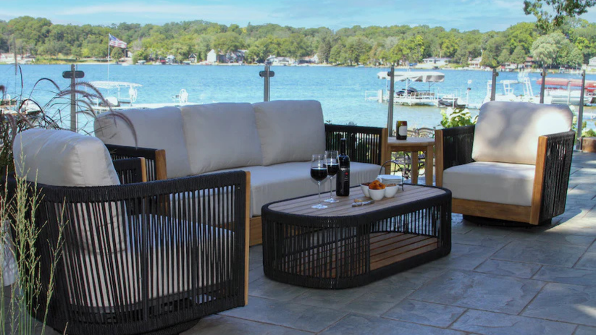 Nautical Rope and Teak Patio Furniture Collection, Outdoor Interiors,  Riviera Outdoor Décor, Corpus Christi, Texas